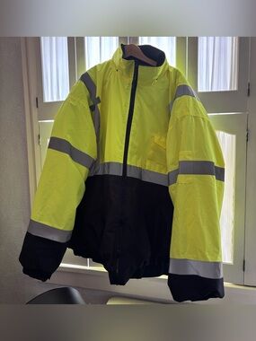 Reflective Apparel Factory 6XL Hi Vis Class 3 Workwear Bomber Jacket yellow